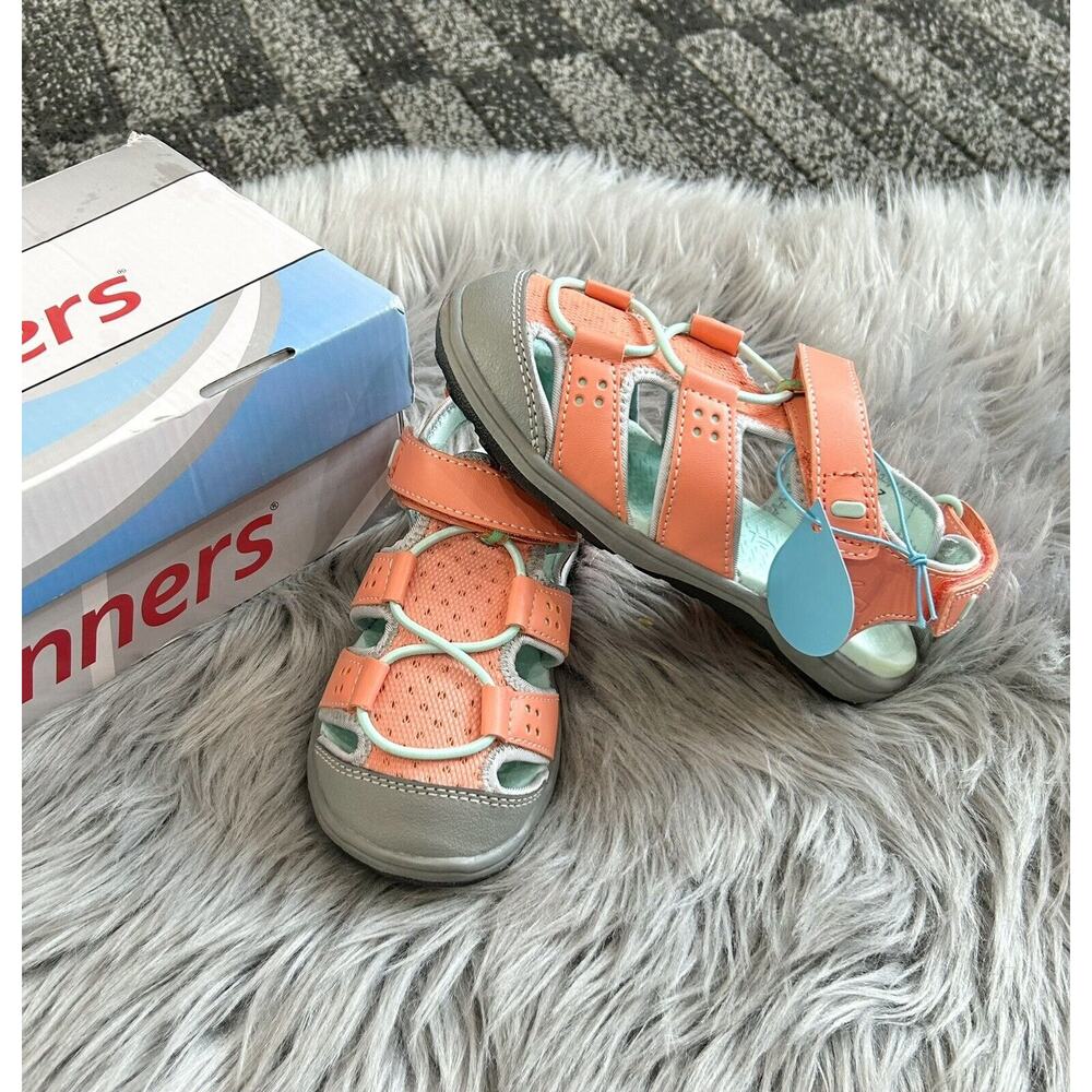 See Kai Run Kenai Closed Toe Sandal Coral Size 13 New In Box Washable Footwear
